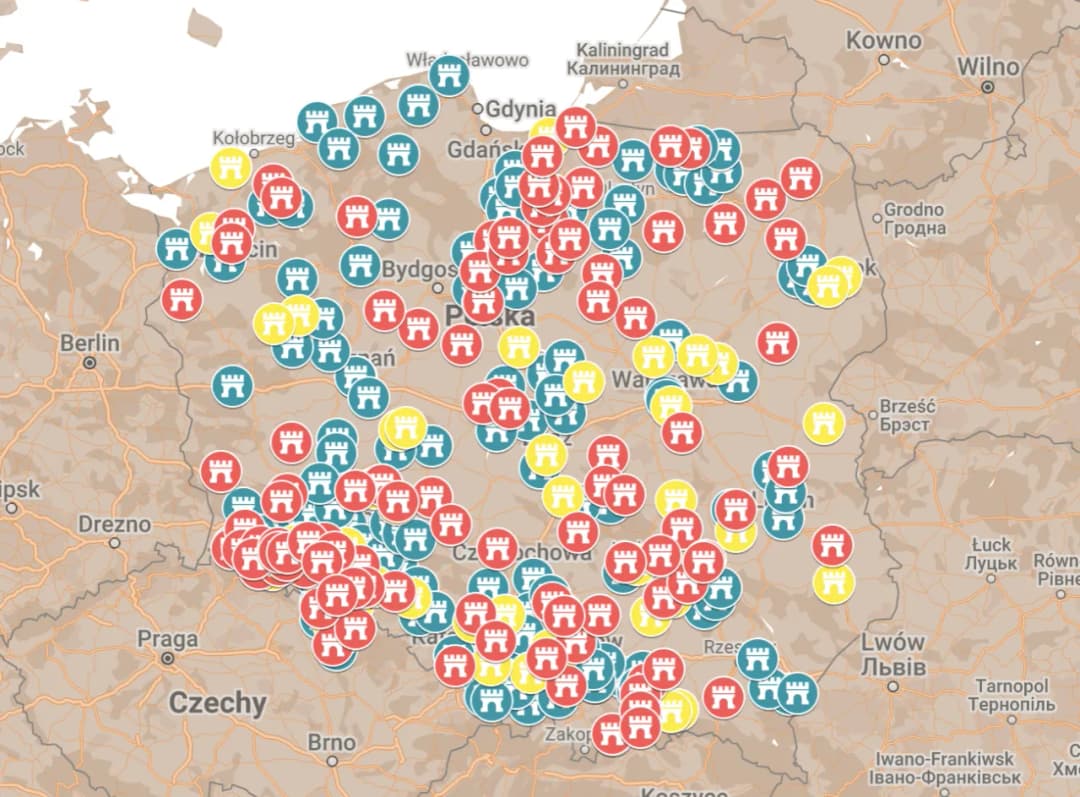 Kompletna mapa zamków i pałaców Wielkopolski - najpiękniejsze rezydencje