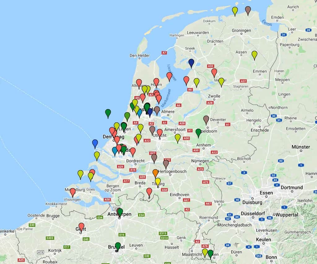 Holandia: mapa najciekawszych miejsc i atrakcji turystycznych