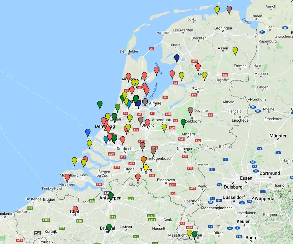 Holandia: mapa najciekawszych miejsc i atrakcji turystycznych